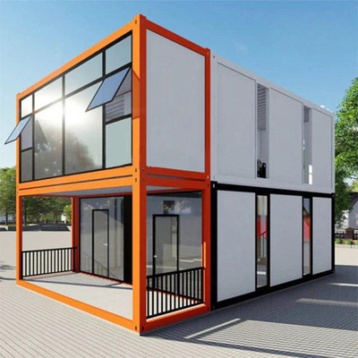Facilité d'installation Maison de conteneurs à emballage plat pour entrepôt avec structure en acier léger