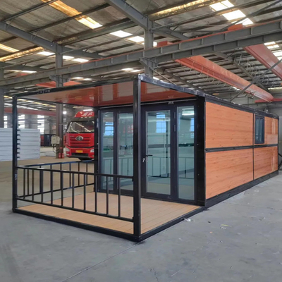 Maison de conteneurs préfabriquée amovible anti-rouilleuse à l' épreuve du feu pliable facile à assembler