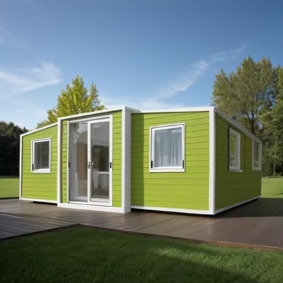 20 pieds portable imperméable à l'eau anti sismique maison de conteneurs de deux chambres à coucher maison de conteneurs pliable