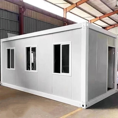 Container d'expédition de 20 pieds à plat maison bâtiments portables portables durables résistant au feu résistant à l'eau