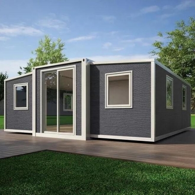 Maison de conteneur de livraison préfabriquée élargie de 2 chambres à coucher pour la vie