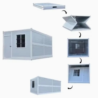 Économies d'espace maisons de conteneurs pliables mobiles préfabriquées